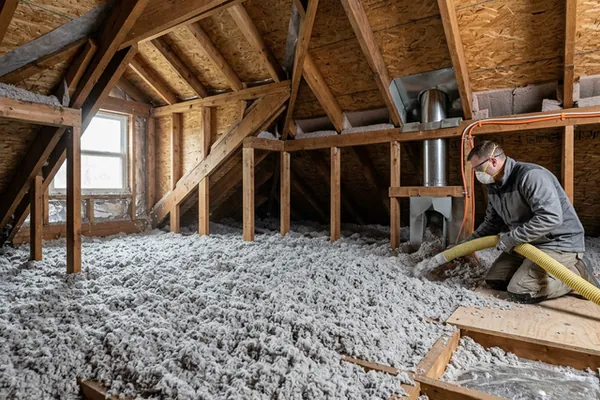 Aislamiento térmico de cubiertas con materiales adecuados como celulosa